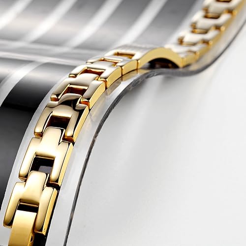 Miniatura 5 de Urban Jewelry Lords Prayer Cross - Pulsera de eslabones de acero inoxidable 316L para hombre