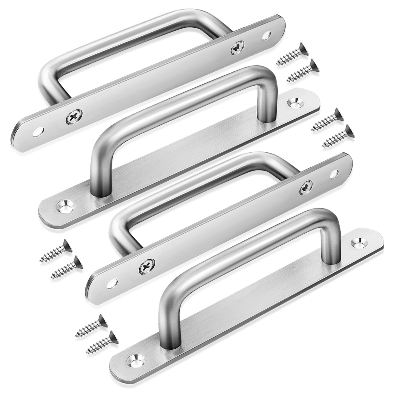 Manijas de aleación de aluminio para puertas de armarios y garaje con tornillos de montaje