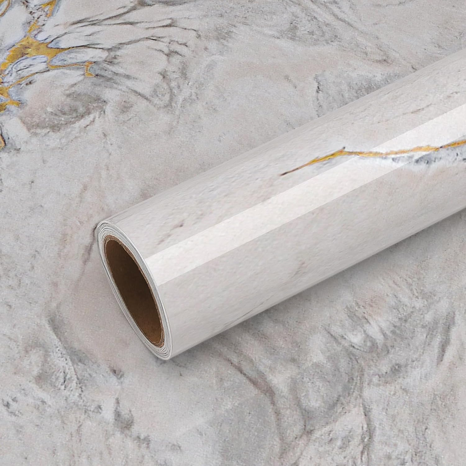 VEELIKE 15.7''x118'' Cream Gold Marble Countertop Contact Paper Waterproof Peel and Stick Countertops for Kitchen Marble Wallpaper Self Adhesive Countertop Vinyl for Bathroom Counter Top Walls Table 15.7"W x 118"L