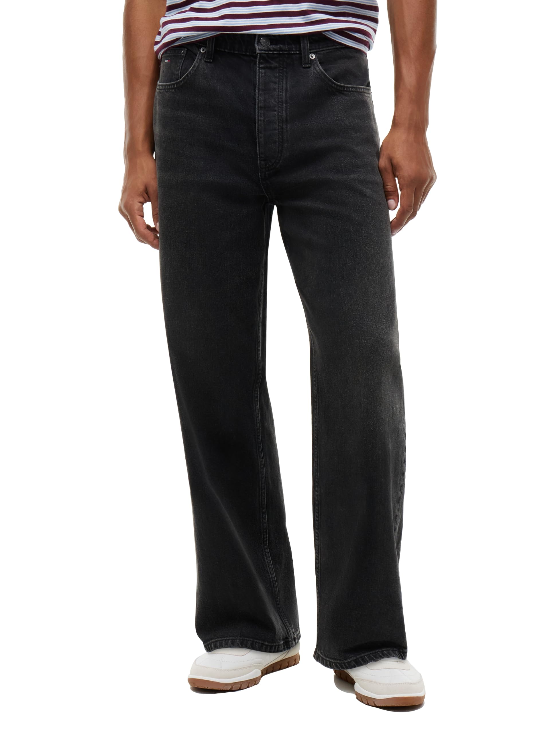 Men's Baggy Mid Rise Stretch Jeans