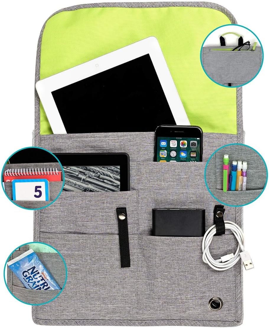 Airplane Pocket Organizer | Tray Table Cover | In Flight Seat Back Organizer Bag | Commuter Essential Travel Bag | Media Pouch For Flying | Travel Gift | Attaches To Luggage Airplane Pocket Organizer | Tray Table Cover | In Flight Seat Back Organizer Bag | Commuter Essential Travel Bag | Media Pouch For Flying | Travel Gift | Attaches To Luggage