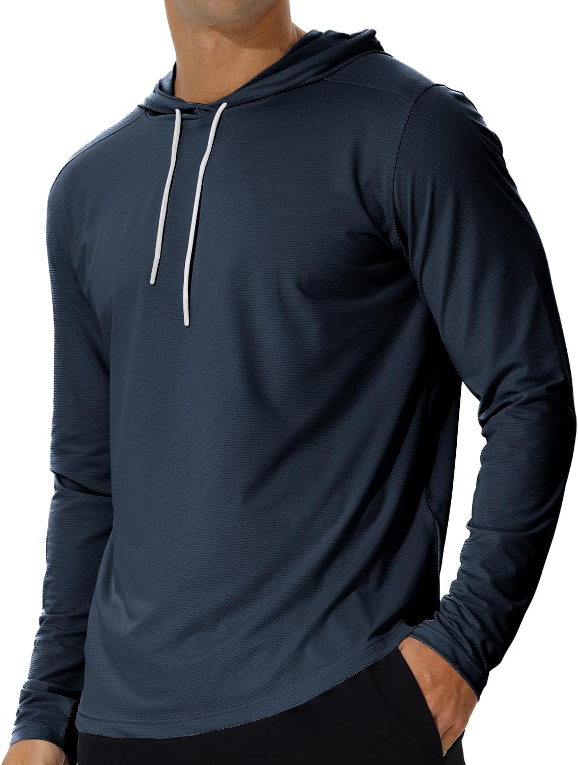 AIMPACT Men's Sun Protection Shirts UV SPF UPF 50+ Long Short Sleeve Hoodie Rash Guard Fishing Swimming Shirt Lightweight