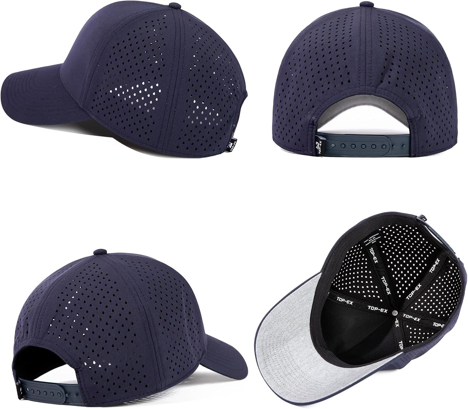 Hydro Performance Snapback Baseball Cap Lightweight Cooling Hat for Large Heads Water Repellent Breathable Floatable