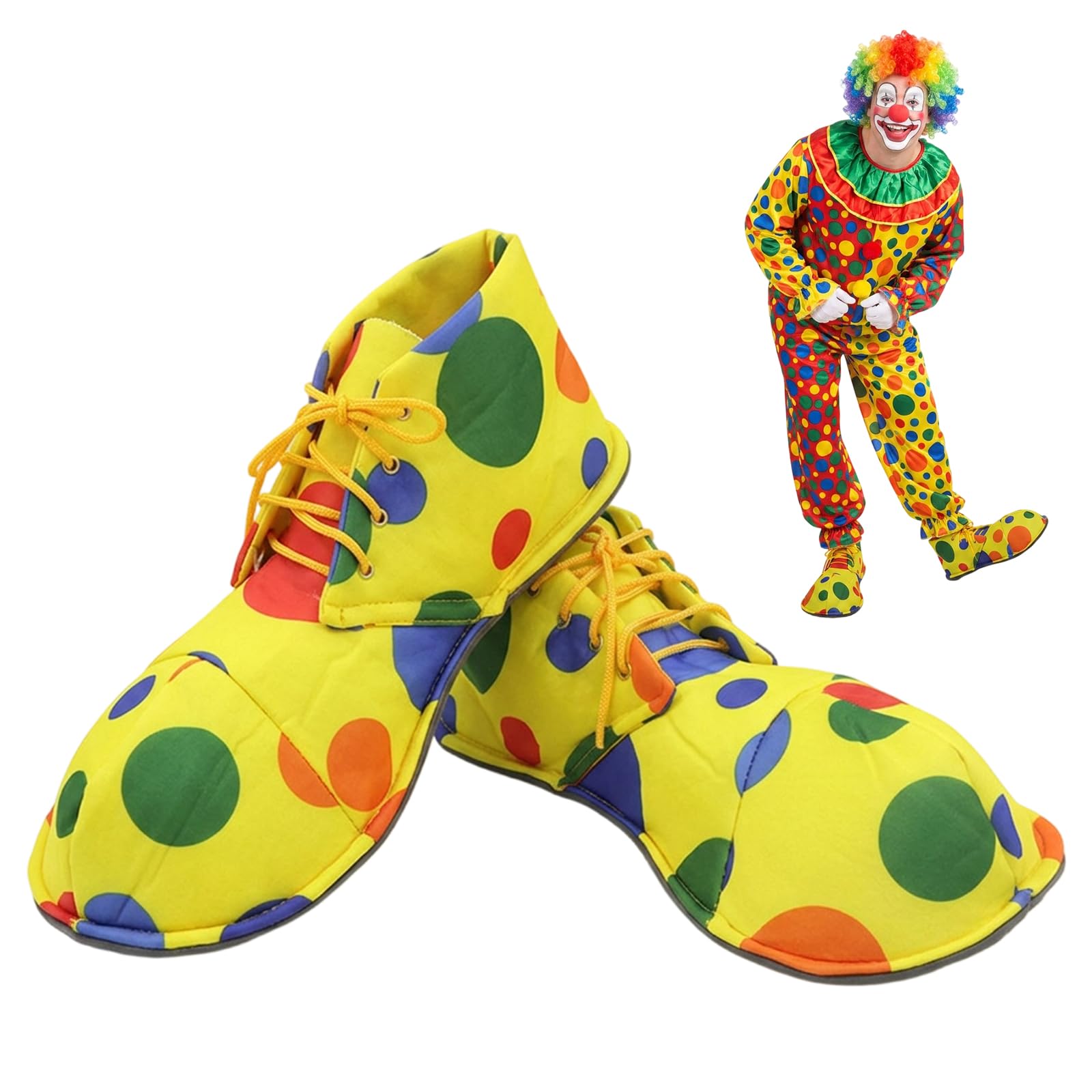 Unisex Clown Shoes, Interesting and Humorous Clown Shoes, Rainbow Clown Costume, Stage Performance Shoes, Suitable For Role-Playing Costumes and Props For Carnival Halloween Themed Parties