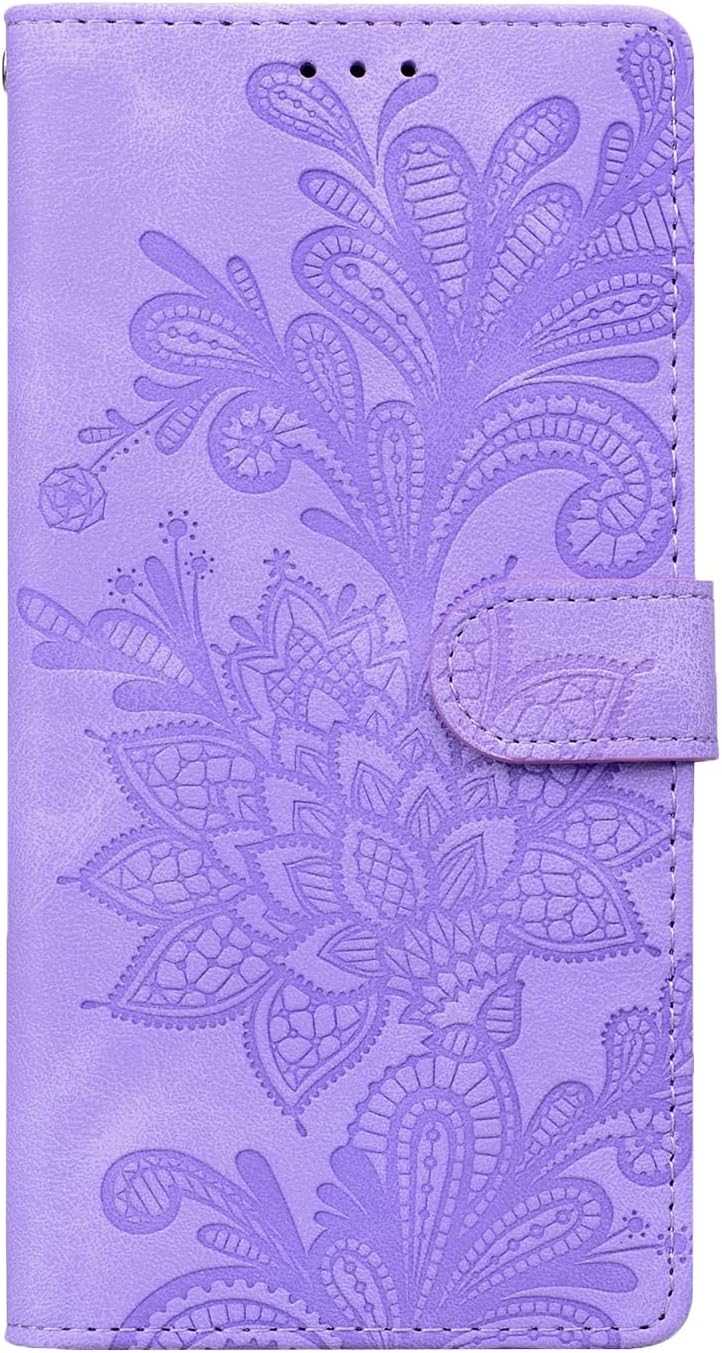 Mobile Phone Case for Samsung Galaxy A55 5G Case Premium Leather Flip Case Foldable Flip Case Shockproof Magnetic [Stand Function Card Slots] Protective Case for Galaxy A55 Case - Purple