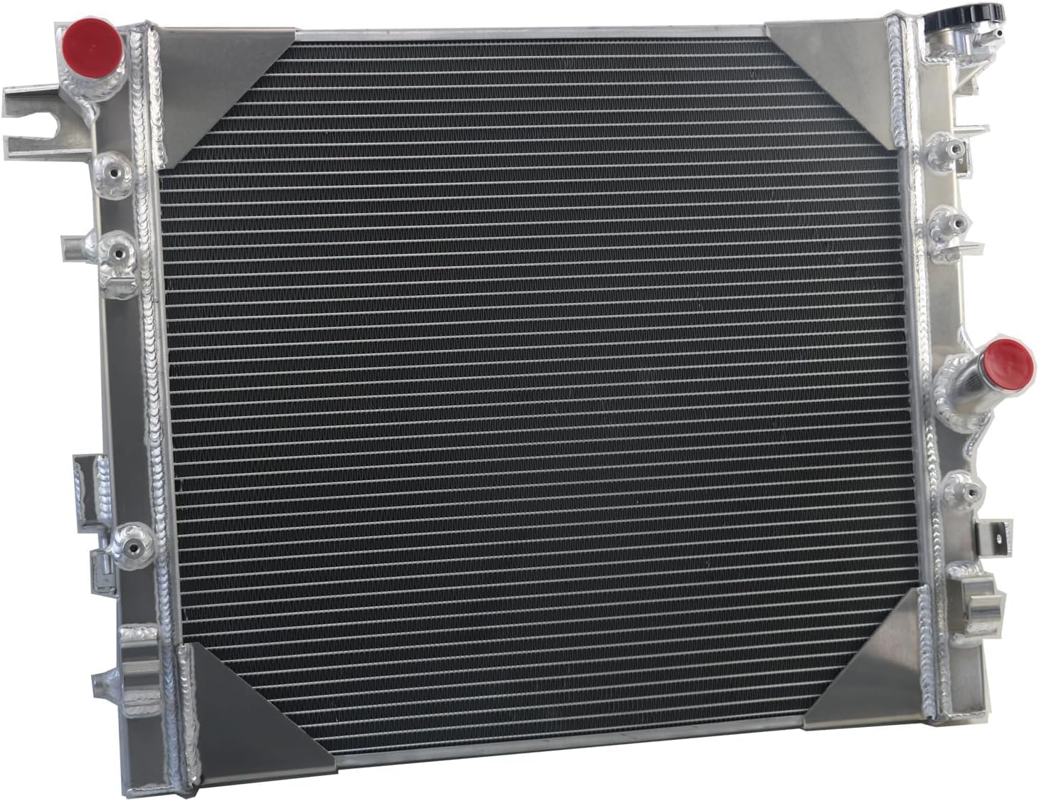 Aluminum Radiators for 2007-2018 Jeep Wrangler JK 3.6L 3.8L V6 Engine, Radiator Radiador 2008 2009 2010 2011 2012 2013 2014 2015 2016 2017 (1 Row)