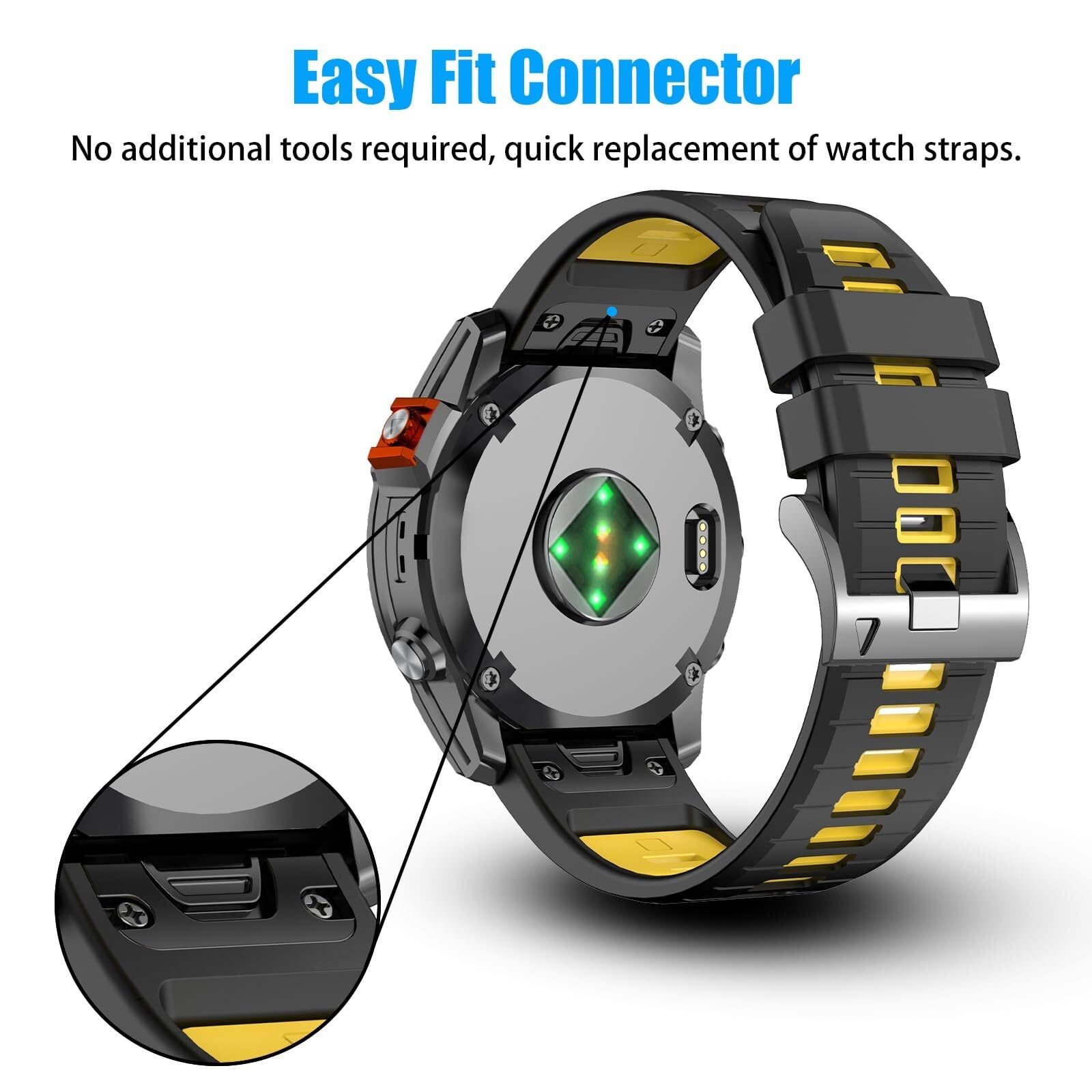 DASEB 22mm do paska zegarka Garmin Fenix ​​7/7 Pro/6/6 Pro/5/5 Plus, miękkie paski silikonowe Quickfit do zegarka Forerunner 965 955/podejście S70 47mm/instynkt 2/quatix 7 Smartwatch