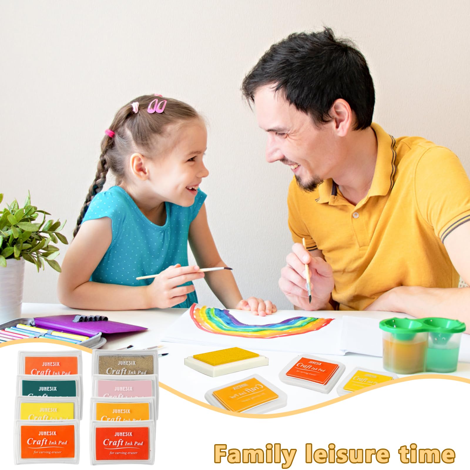 Atyhao Tampon Encreur Rond Tampon Encreur Lavable Tampons Encreurs Ronds Pour En