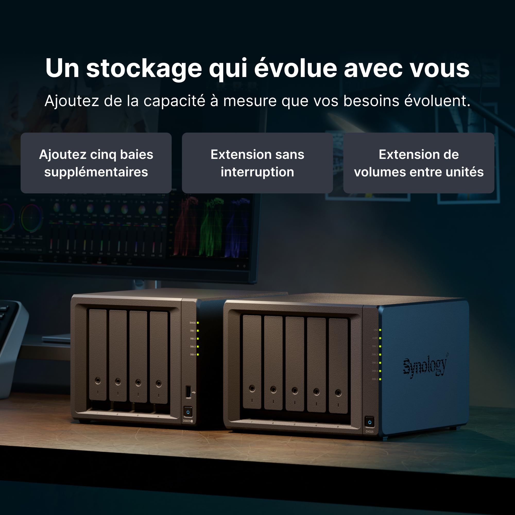 SYNOLOGY NAS DS925+ 4 Baies avec capacité Extensible (sans Disque)