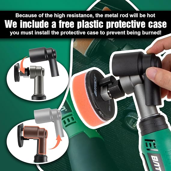 BATOCA S6 Mini Cordless Polisher 2 Heads for Car/Motorcycles Detailing Kit | Rotary Buffer and Dual Action Micro Polisher, 2 Different Speeds Heads Systems, 4.2k-21k or 1-5k RPM, for Car Detailing