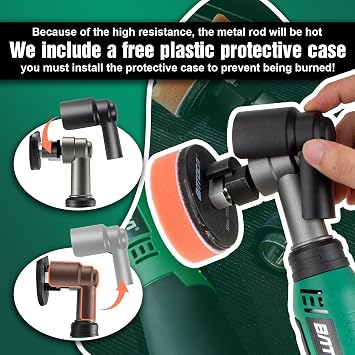 BATOCA S6 Mini Cordless Polisher 2 Heads for Car/Motorcycles Detailing Kit | Rotary Buffer and Dual Action Micro Polisher, 2 Different Speeds Heads Systems, 4.2k-21k or 1-5k RPM, for Car Detailing