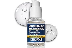Niacinamide 20% Face Serum with Vitamin B3, Green Tea, Damask Rose