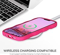 Vista 5 de BENTOBEN Funda para iPhone 13 Pro Max con borde ondulado, iPhone 13 Pro Max, funda delgada de goma suave, lindo marco ondulado rizado para mujeres