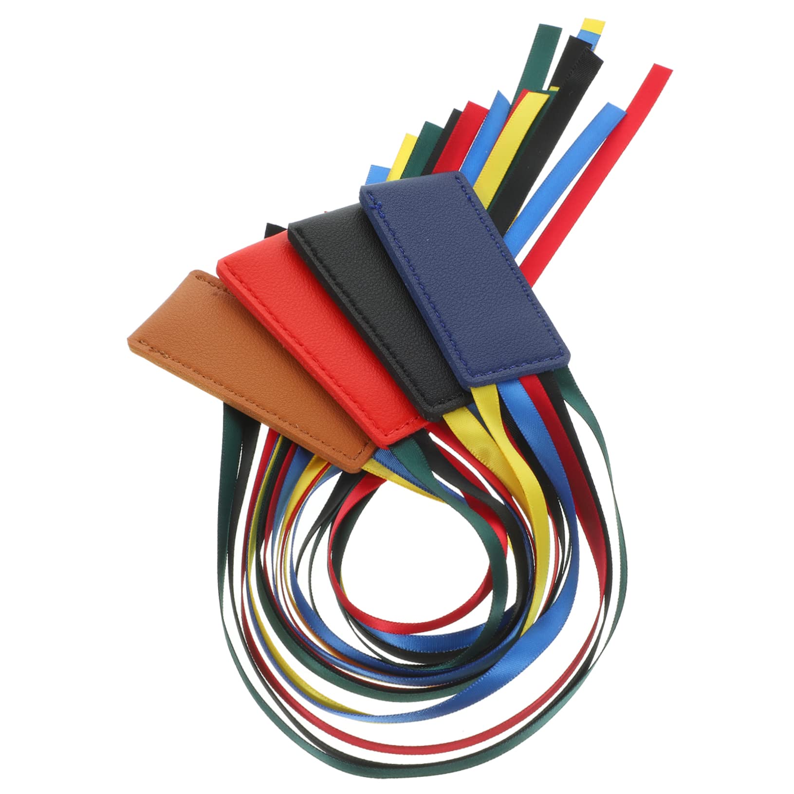 VILLCASE 20 Pz Segnalibro a nastro in pelle ribbon segnalibri personalizzati di pagina del libro marcatori a nastro arredamento adornare scheda lettura del segnalibro del nastro 皮革，丝带