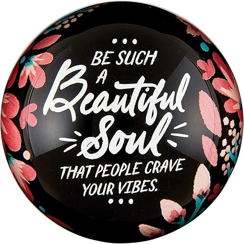 Creative Brands Pesas de papel para pisapapeles motivacionales con cúpula de vidrio de The Heartfelt Collection, 3 pulgadas de diámetro, Beautiful