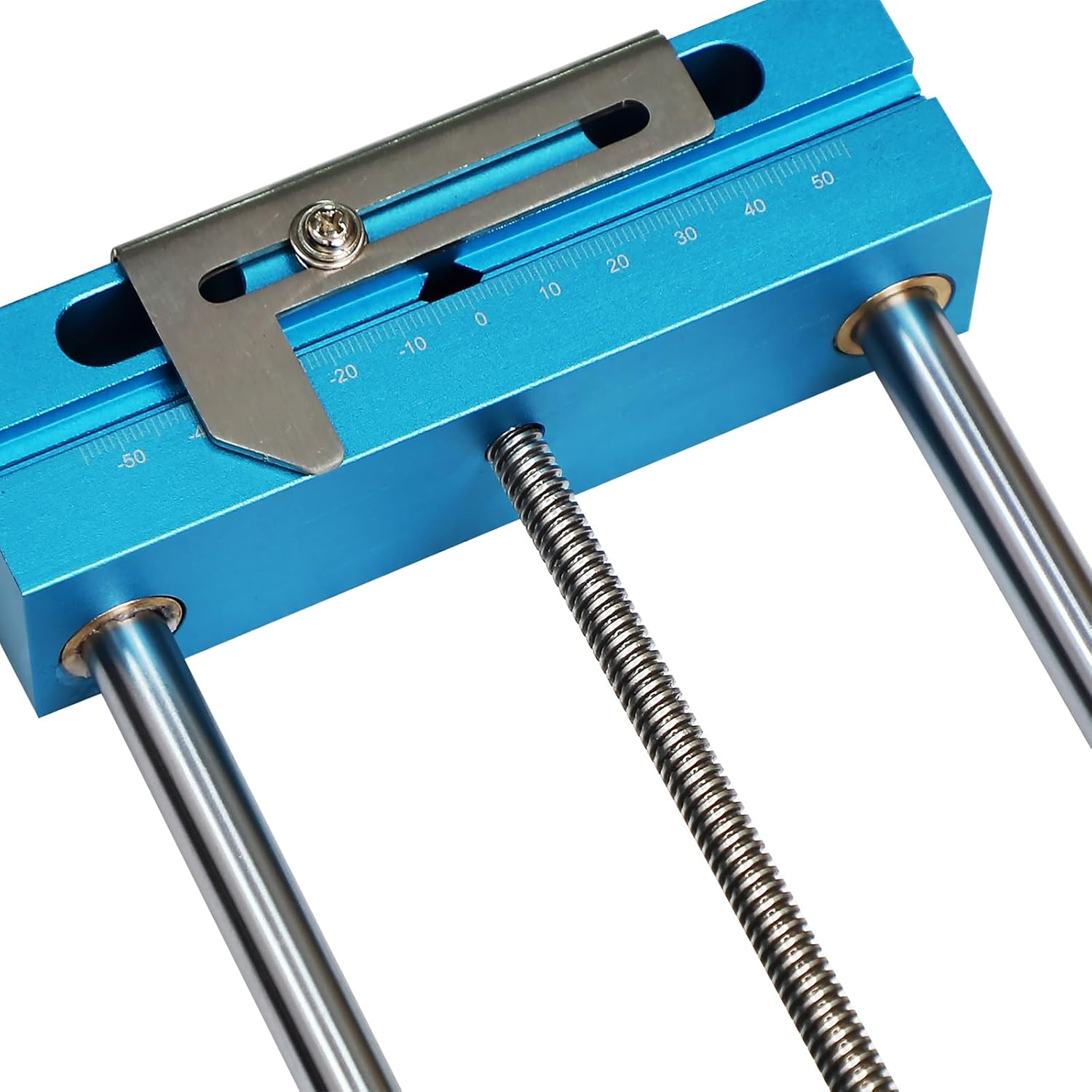 Aluminum Profile Worktable Bench Vise Clamp High-Precision CNC Router Clamp for Unique Shaped Woodworking & Metalworking Milling Project, Suitable for CNC Machine with T Groove (Blue)