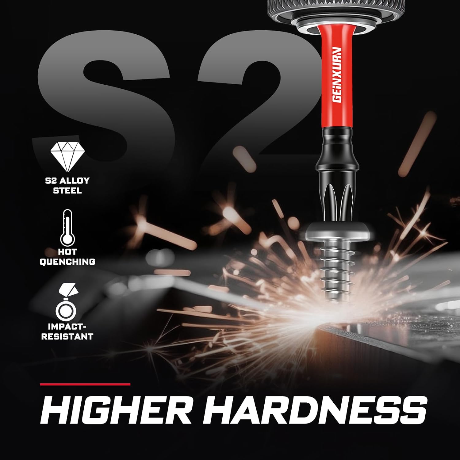 Impact Torx Screwdriver Bits Set, 52Pcs Magnetic(T7-T40) S2 Steel 1”/2”/3”/6” Long Extension Multi Star Driver Bits and 1Pc Bit Holder with Color Coded Base - Image 5