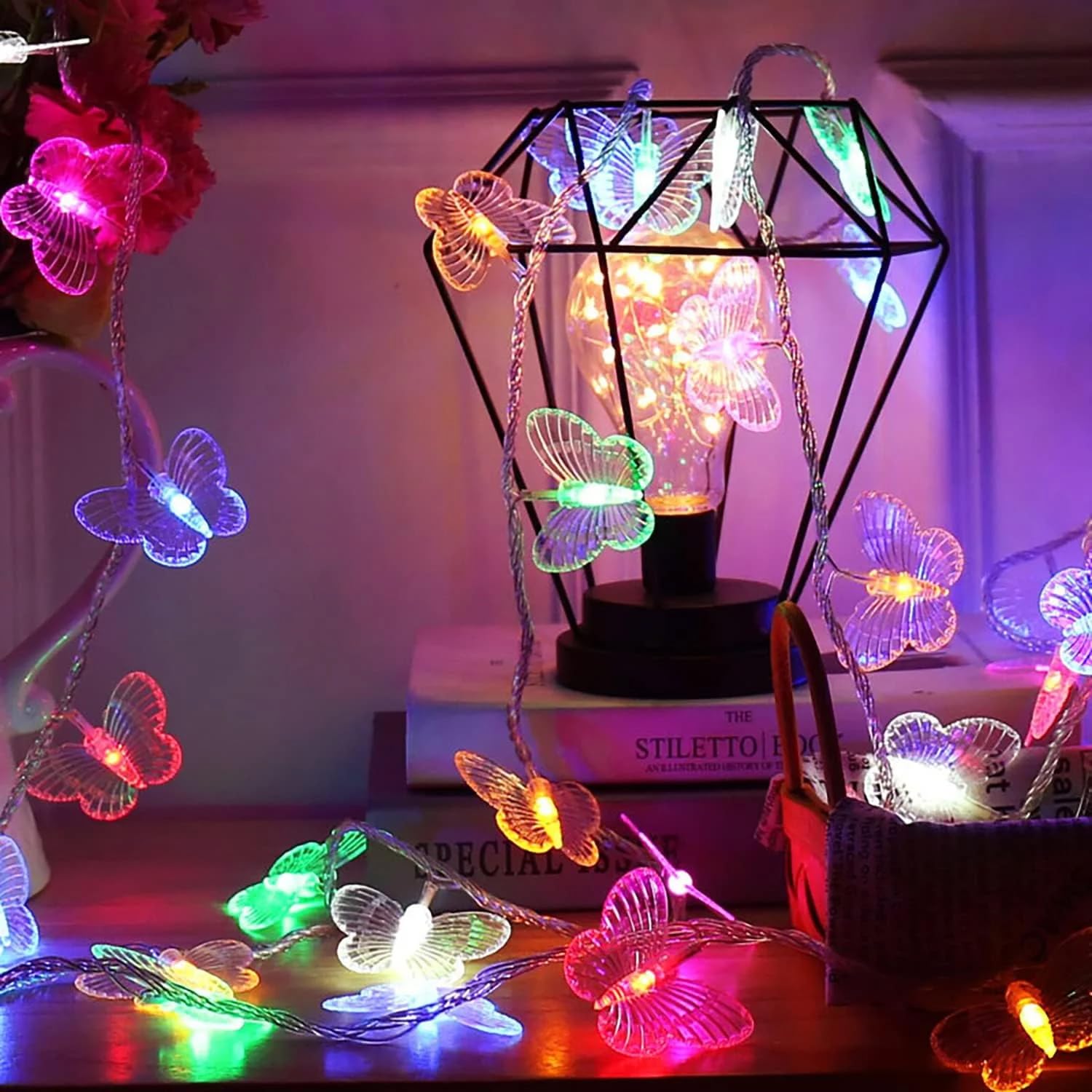 Party Propz Butterfly Lights for Decoration 14 Feet, 14 Led Fairy