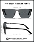 CARFIA Lunettes de soleil polarisé en métal pour hommes UV400 Protection, les ombres fraîches avec les charnières de printemps & Modèle de grille CA5223