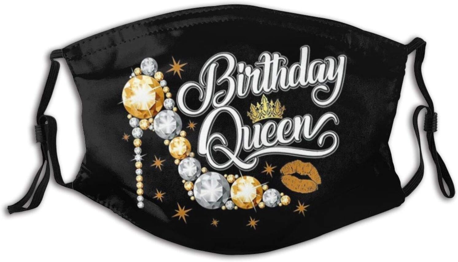 Birthday Queen Birthday Party - Face Mask Scarf, Breathable Washable Fashion Balaclavas with 2 Filters, for Men & Women Adult