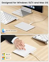 seenda Érintőpad Mac és Windows Rendszerekhez - Precíziós Fém Trackpad Többérintéses Vezérléssel, Vezetékes Touchpad MacBook/PC/Laptop Eszkö 5
