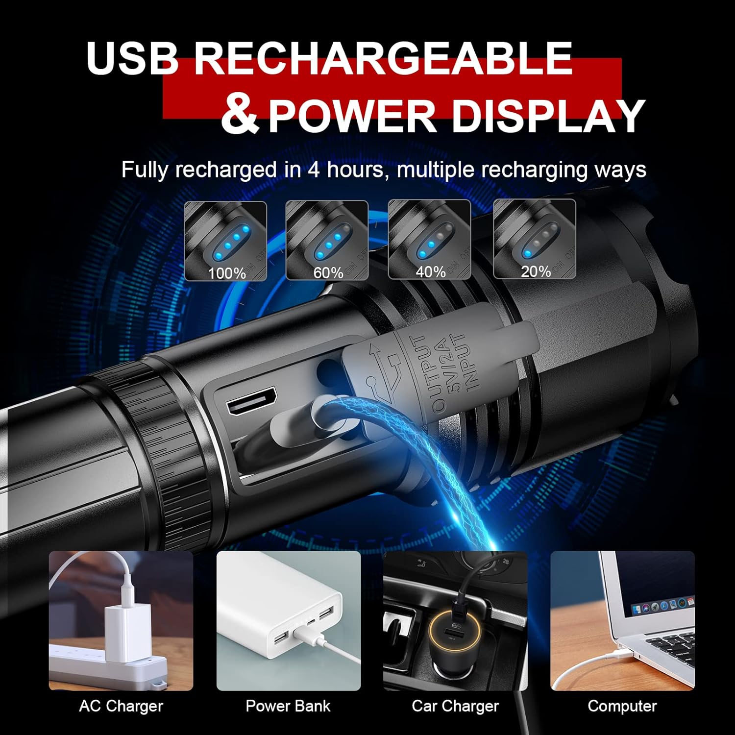 Rechargeable Flashlights LETMY Flashlight Waterproof Photo