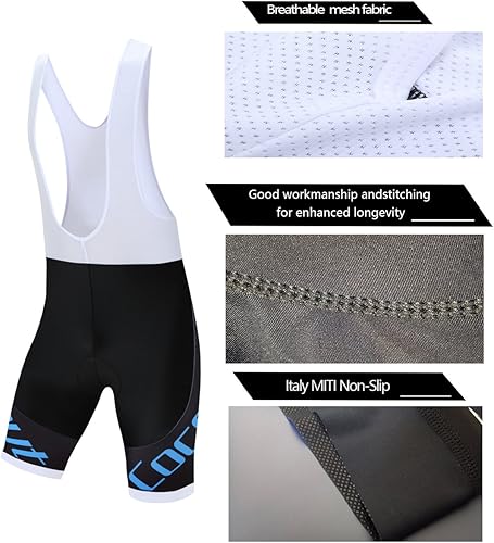 Miniatura 5 de Coconut Ropamo CR - Conjunto de camiseta de ciclismo para hombre, con cremallera y bolsillo con pantalones cortos con acolchado 4D