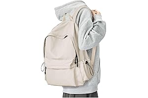 White Summer Travel Backpack for Teens, Men, and Women
