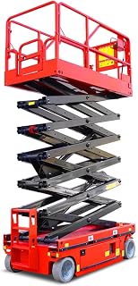 Full Electric Mobile Scissor Lift Platform, Self-Propelled Hydraulic Scissor Lift for Aerial Work, Customizable Height Industrial Lifting Equipment