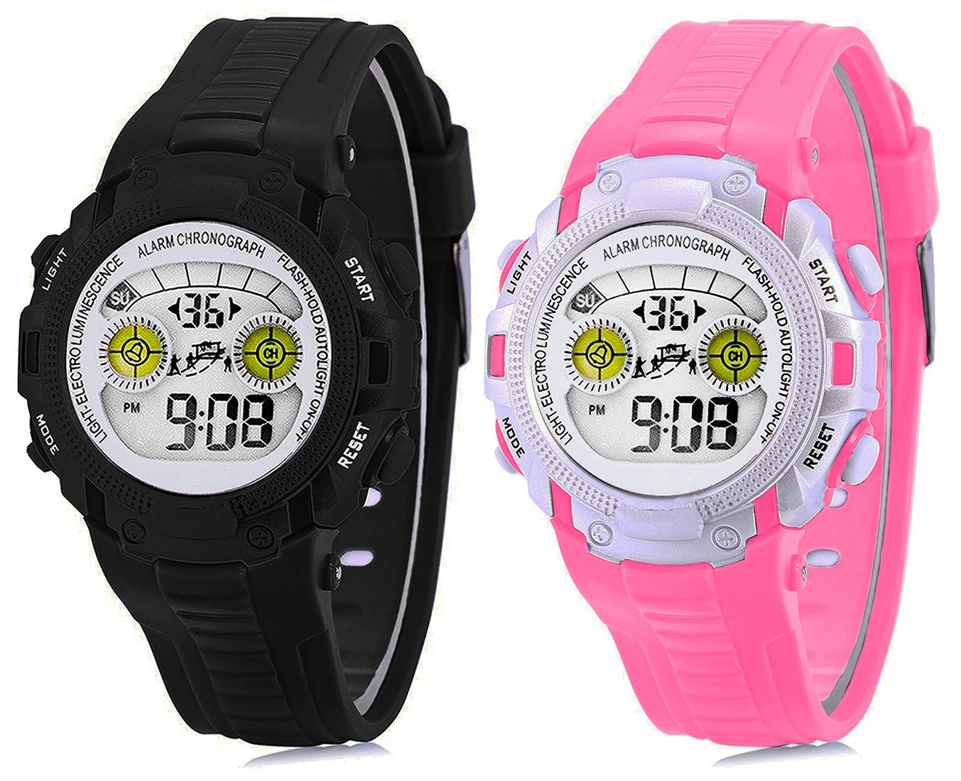 Time Up Digital Backlight Kids Watches Digital Children Watch(Multi-Colour Dial Multicolor Colored Strap)-EF62033-2EG-BLACK-PINK (B07XFS5NFR) Amazon Price History, Amazon Price Tracker