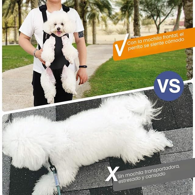 Foto 7 de 7 de Pawaboo Mochila Transportadora Delantera para Perros Pequeños a Medianos