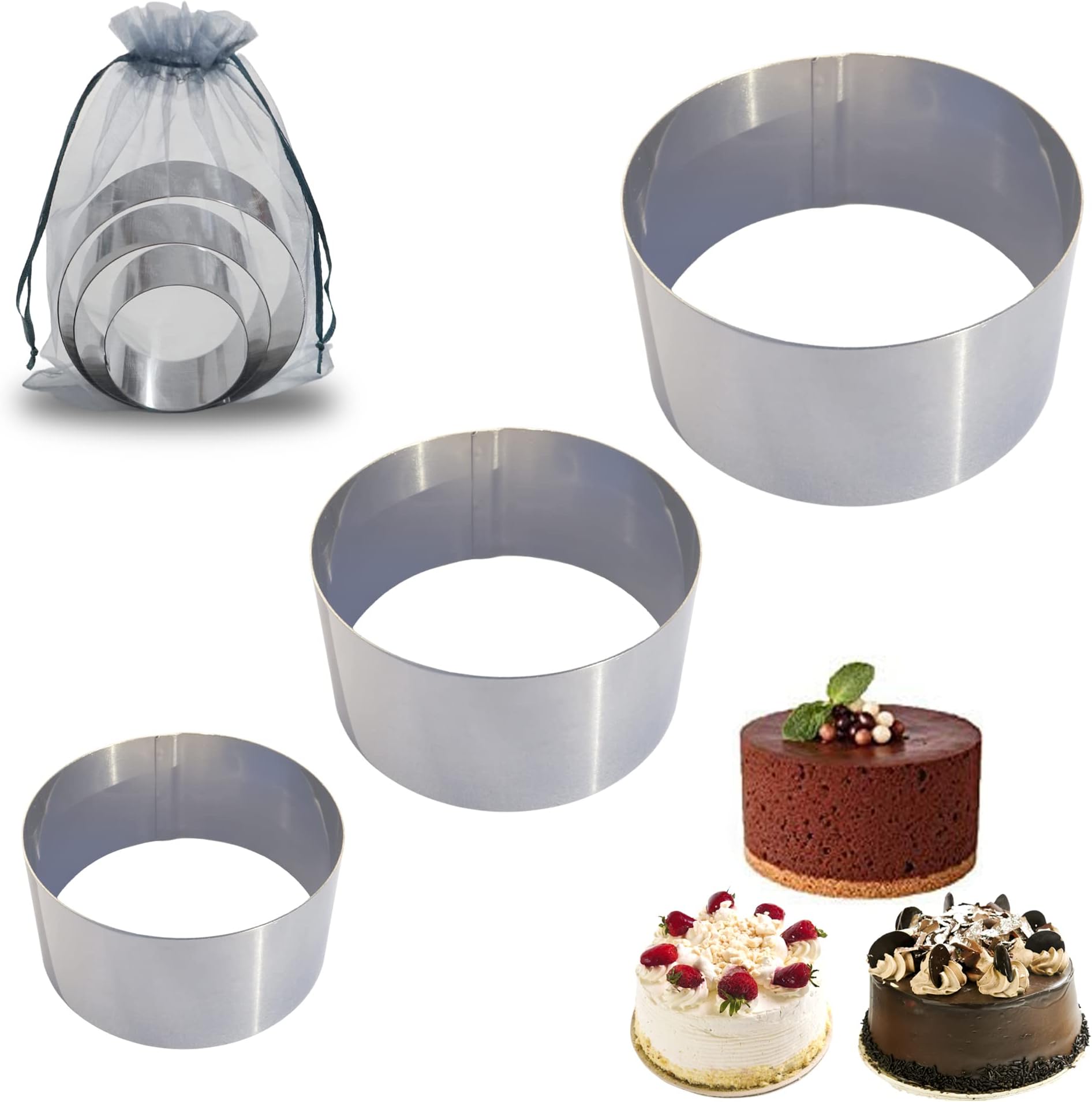 IBILI Aro Cuadrado Backform - Edelstahl Quadratform 6x6x4,5 Cm Für Gesundes Backen