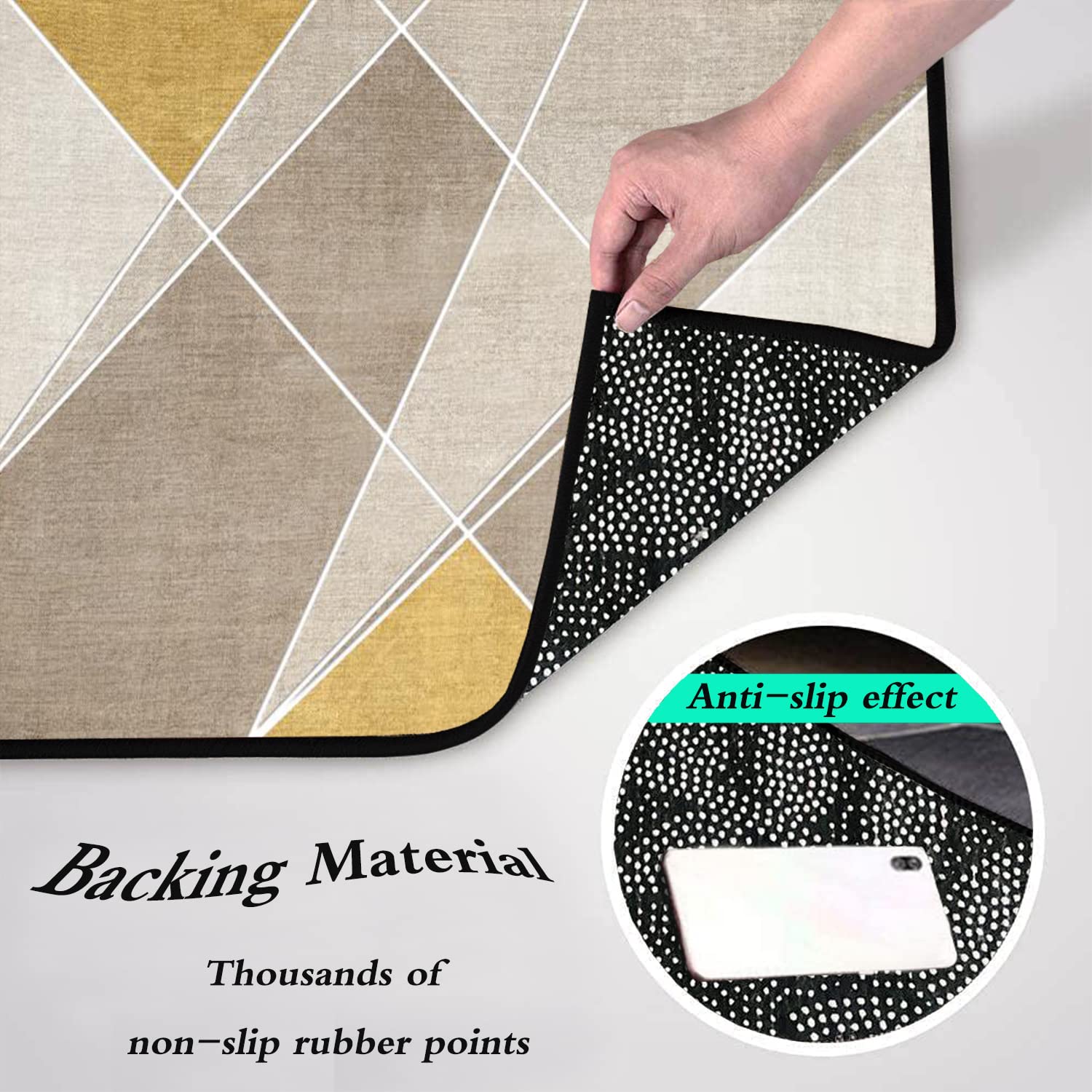 Générique Tapis Imitation Laine, qualité supérieure, Tapis de Salon, Durable, pour Chambre à Coucher, canapé, décoration d'intérieur – 100 x 440 cm