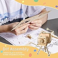 Vista 5 de Rolife Rompecabezas de madera 3D Ninguno Juguete animal - Kit de modelo de ensamblaje pequeño de bricolaje -Decoración del hogar - El mejor regalo