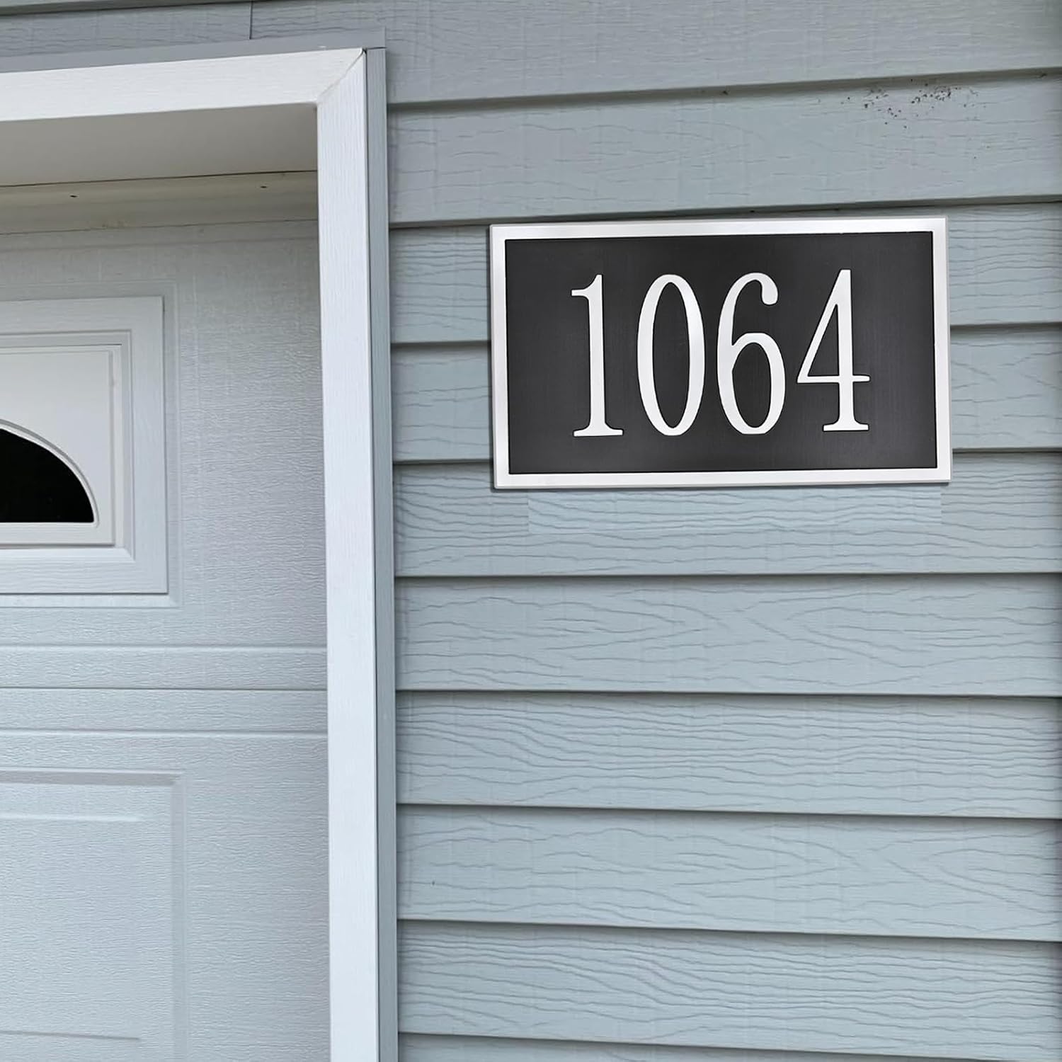 Address Plaque - Engraved Custom House Number Sign Plaque,Address Sign,Rectangle House Numbes for Outside,Apartment, OfficeYard,Mailbox,Fence,Driveway,Business Wall Mount 13.8 x 6 inch
