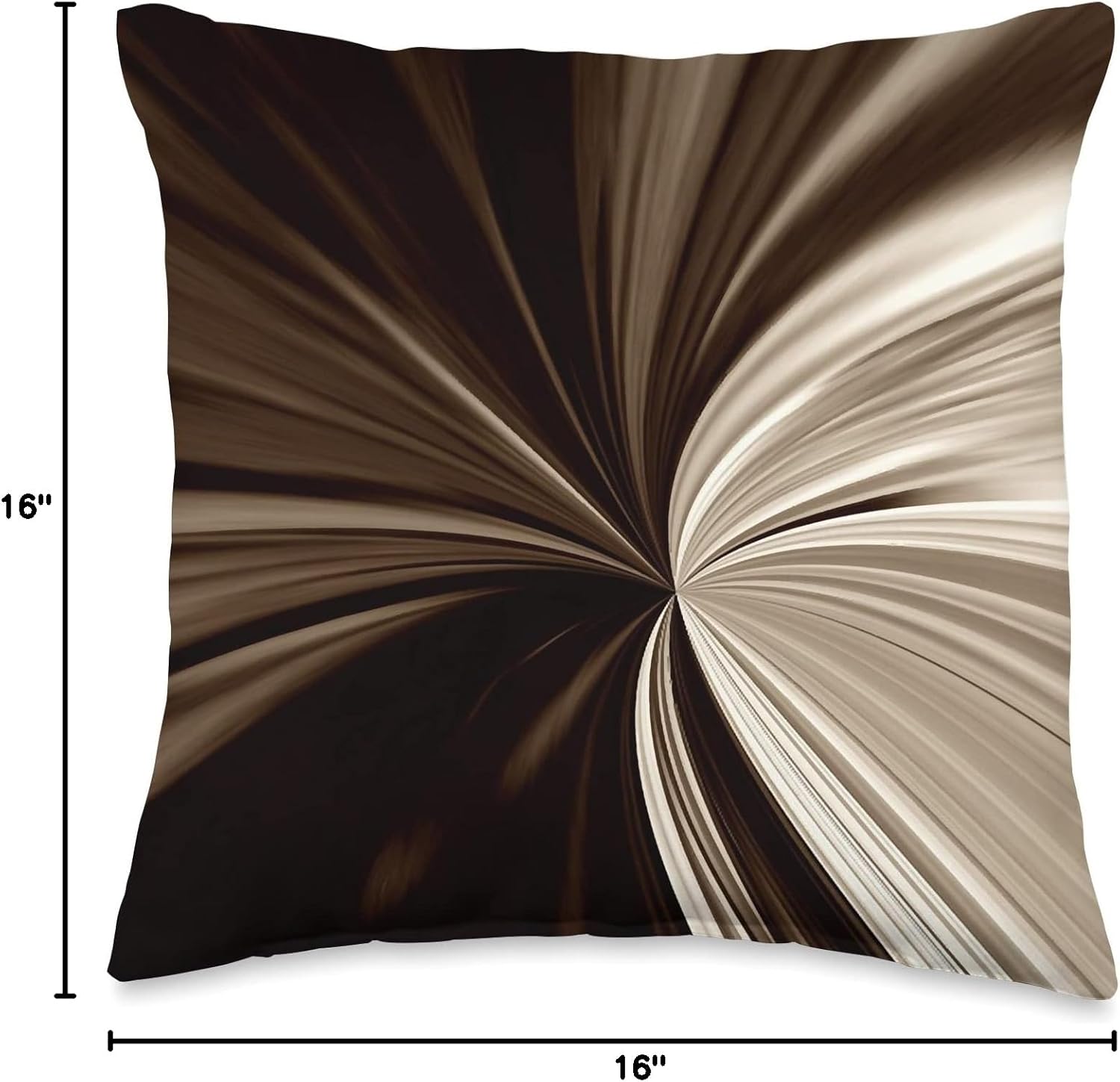 Milk Chocolate Swirl Abstract Print Pillow Throw Pillow