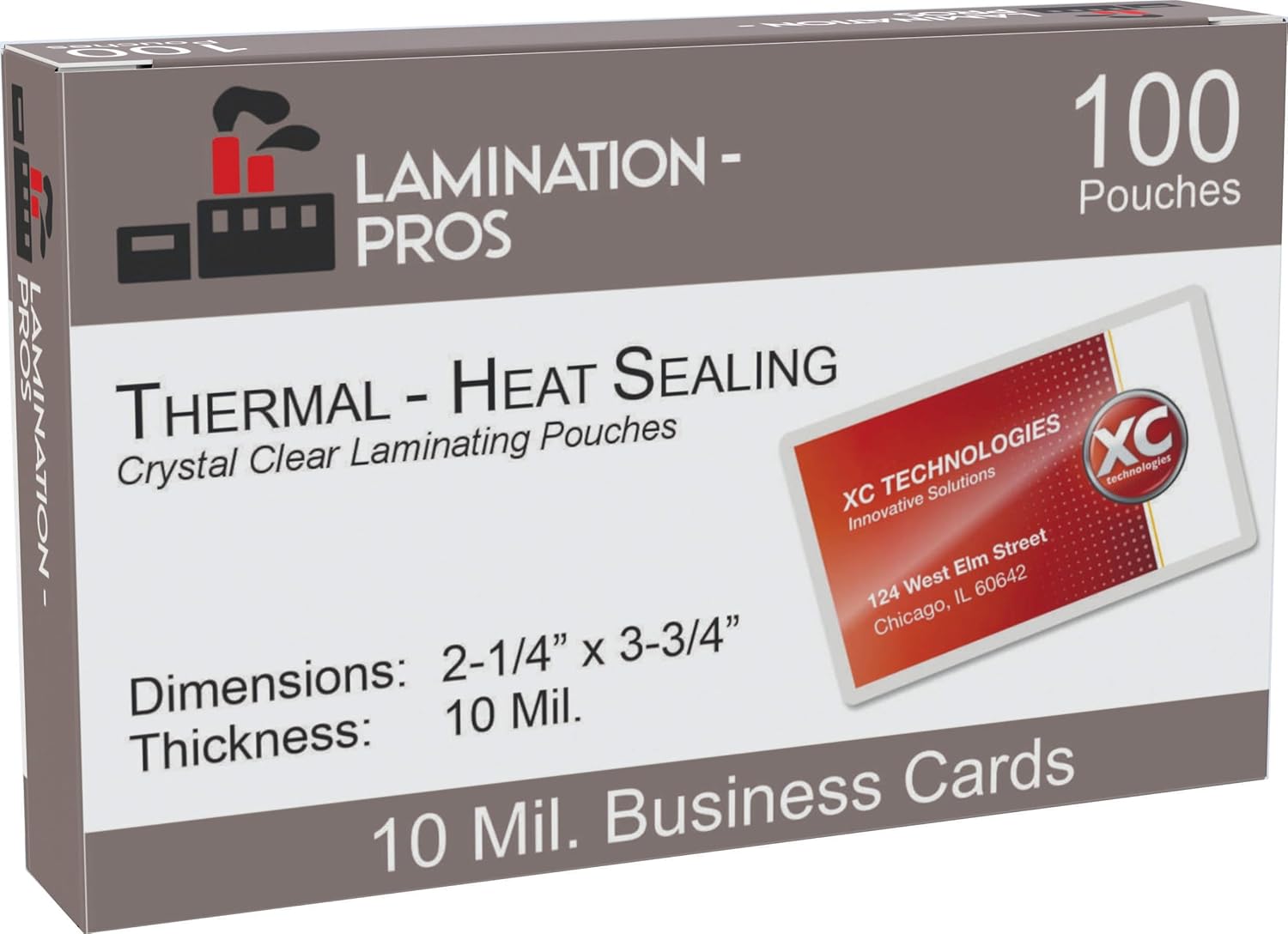 Business Card Laminating Pouches, 10 Mil Business Card