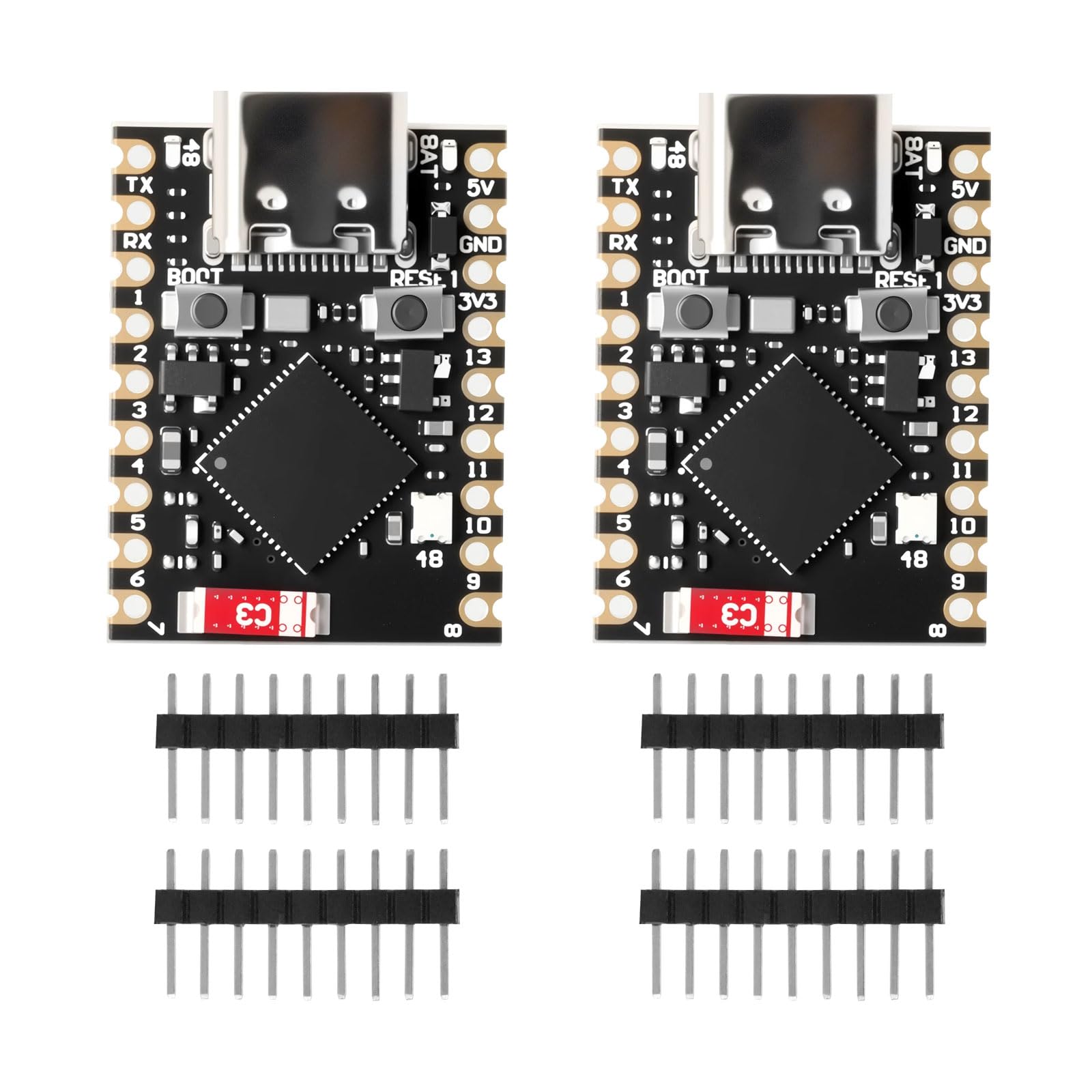 AYWHP ESP32-S3 Mini Development Board, WiFi Bluetooth IoT Board mit Dual-Core Prozessor 160 MHz Running Frequency Development Board, 2.4GHz Wi-Fi Mini Mainboard（2 Stück）