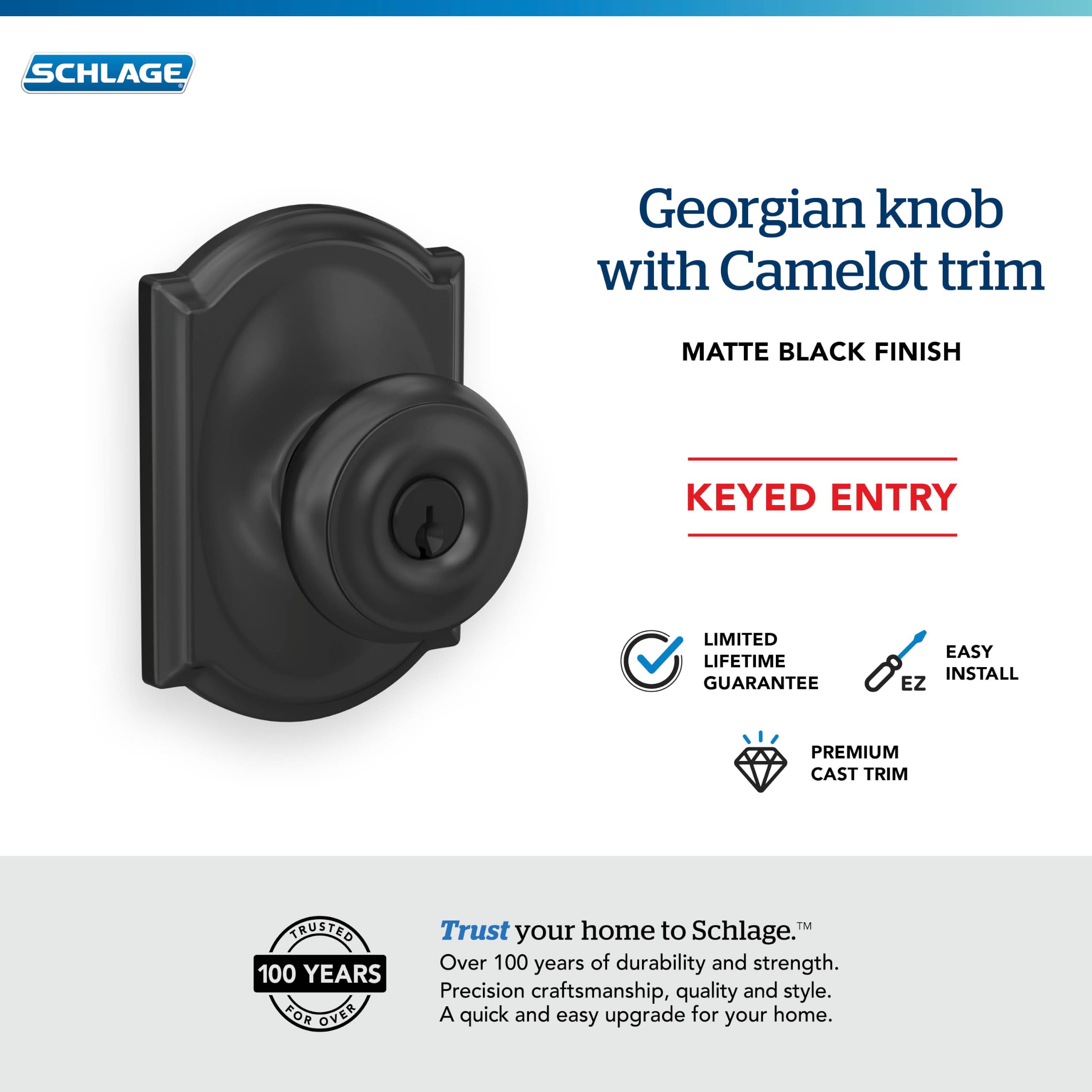Schlage Camelot Collection - Pomo decorativo georgiano, F51A GEO 622 CAM