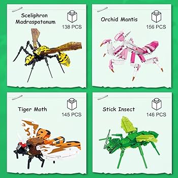 Amazon.com: KAZI Bugs Building Toy Set,Insect Collection Building Amazon.com: KAZI Bugs Building Toy Set,Insect Collection Building