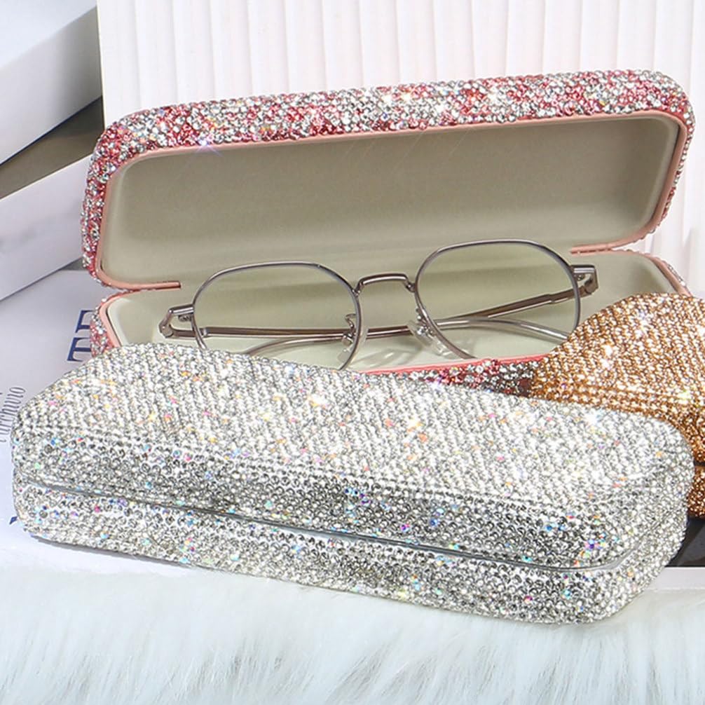 OUNONA 4 Szt. Samochodowe Etui Na Okulary Podróżne Etui Na Okulary Rhinestone Uchwyt Na Okulary