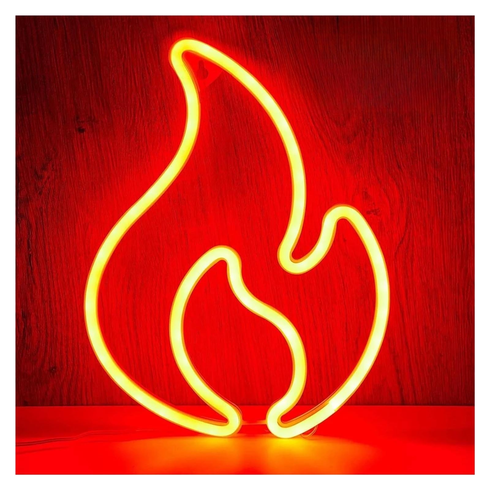 Luces Art Decoration Christmas Letrero De Neón Con Luz LED De Fuego Para Decoración De Pared De Habitación, Alimentado Por USB, Para Habitación De Niña, Dormitorio Infantil 23cm×30cm