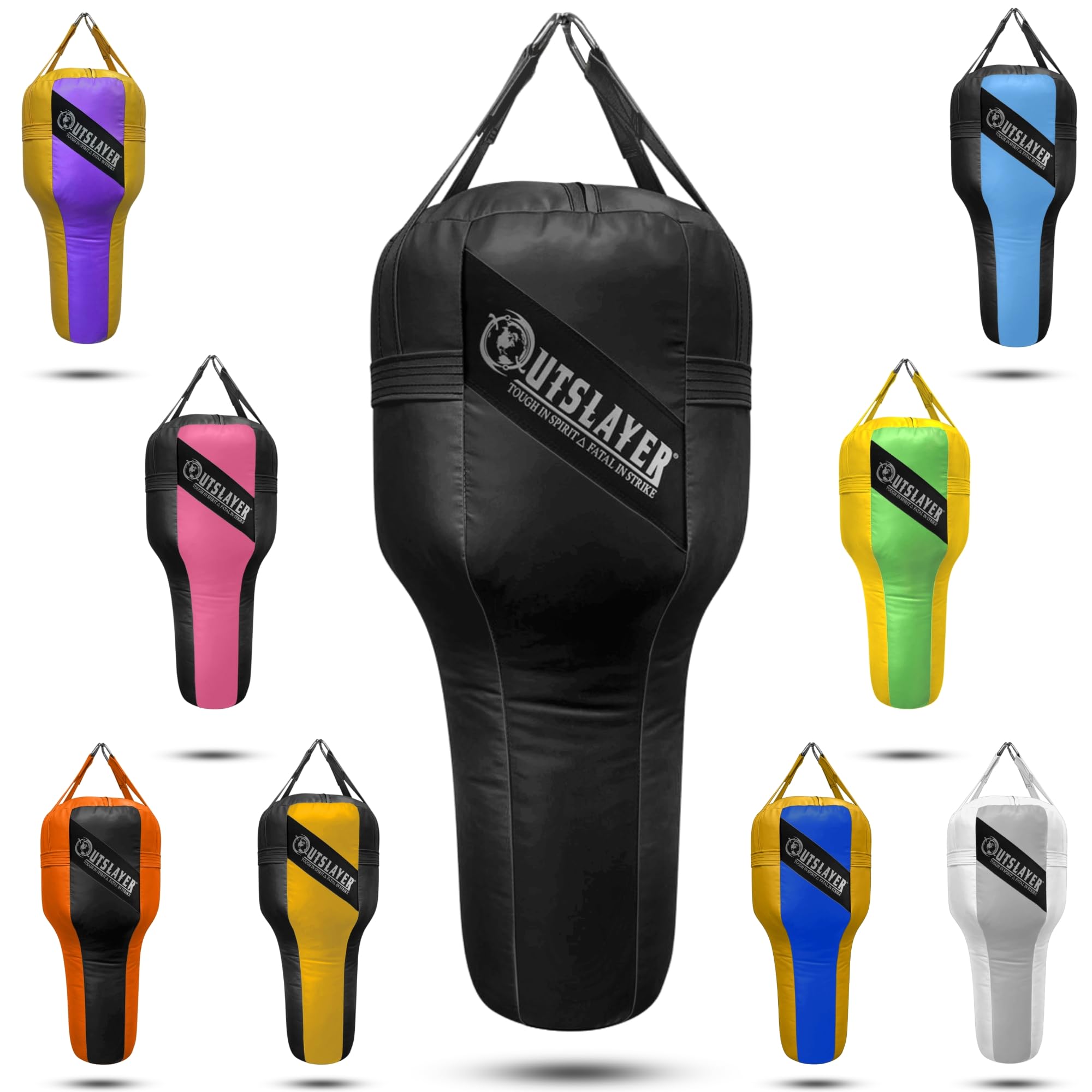 Sponsored Ad - Outslayer Angle Uppercut Heavy Punching Bag for Boxing & MMA - Customizable Colors, Optional D-Ring, Unfilled/Soft Filled Choices - Made in USA