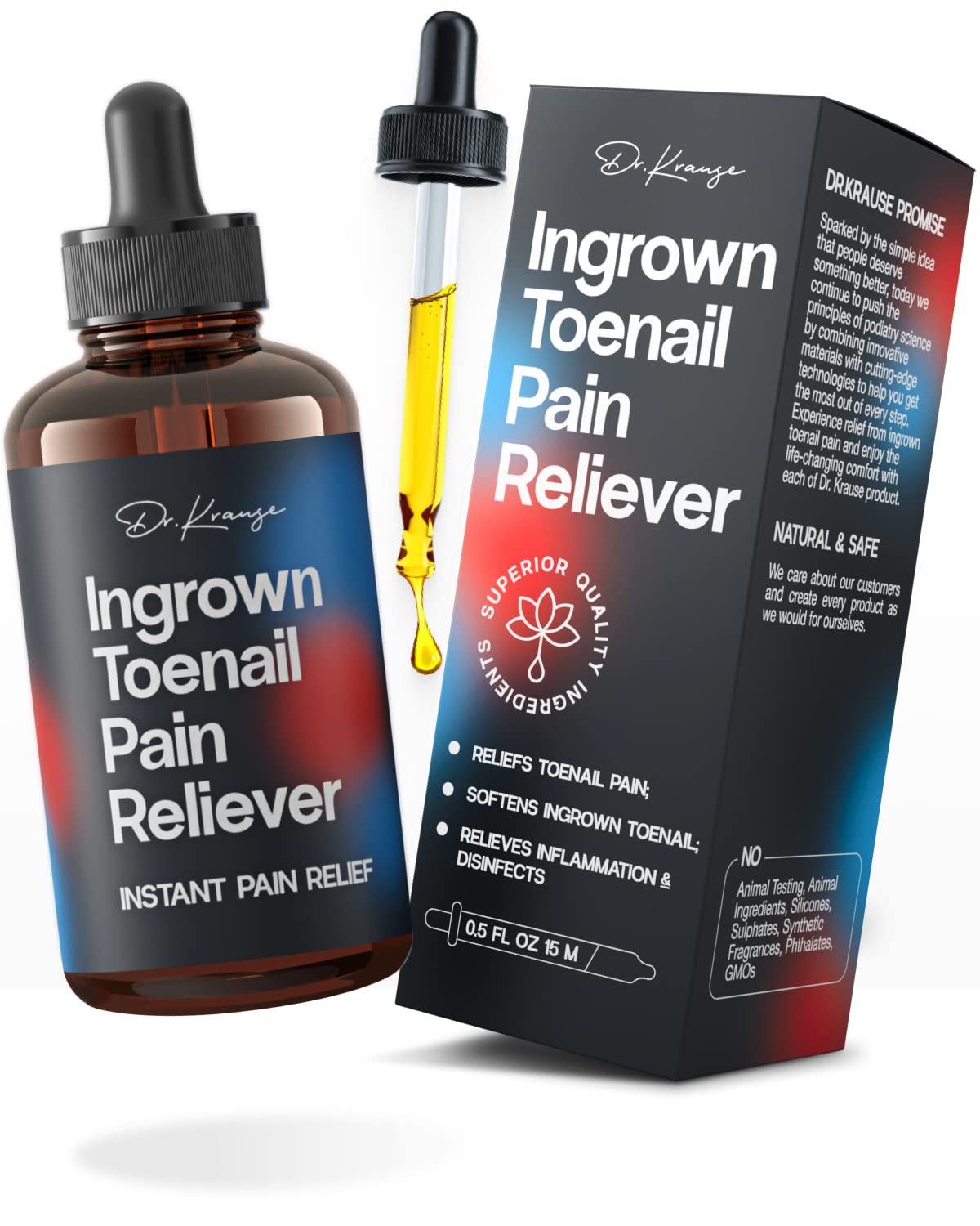 Dr. Krause Ingrown Toenail Pain Reliever 0.5oz Best Ingrown Toenail