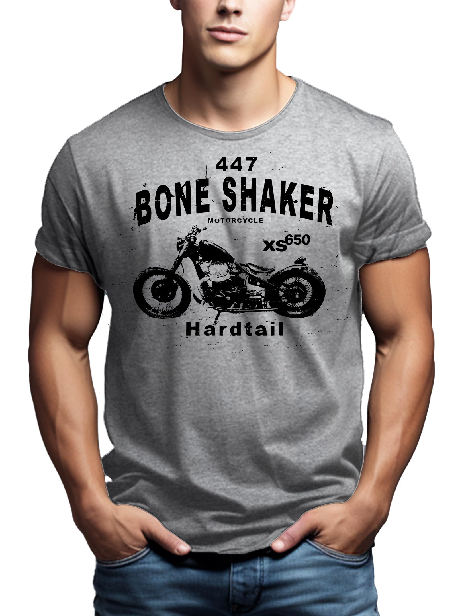 MAKAYA Bobber XS650 Biker T-Shirt - Maglietta Moto Chopper