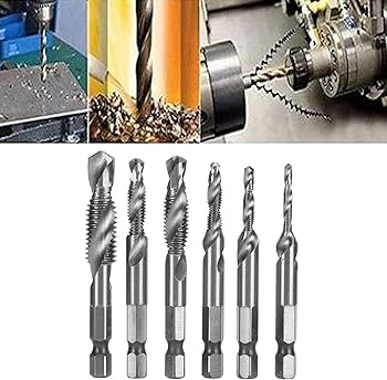 Amazon.co.jp: HSS 6 個コンビネーションドリルとタップビットセット
