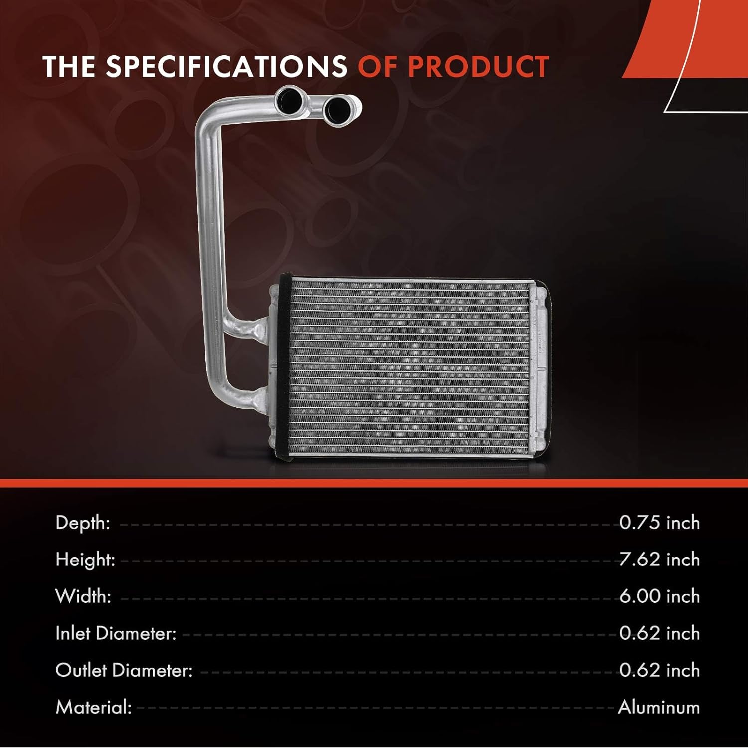 A-Premium HVAC Heater Core Compatible with Hyundai Elantra 2001-2006 2.0L, Tiburon 2003-2008 2.0L/2.7L