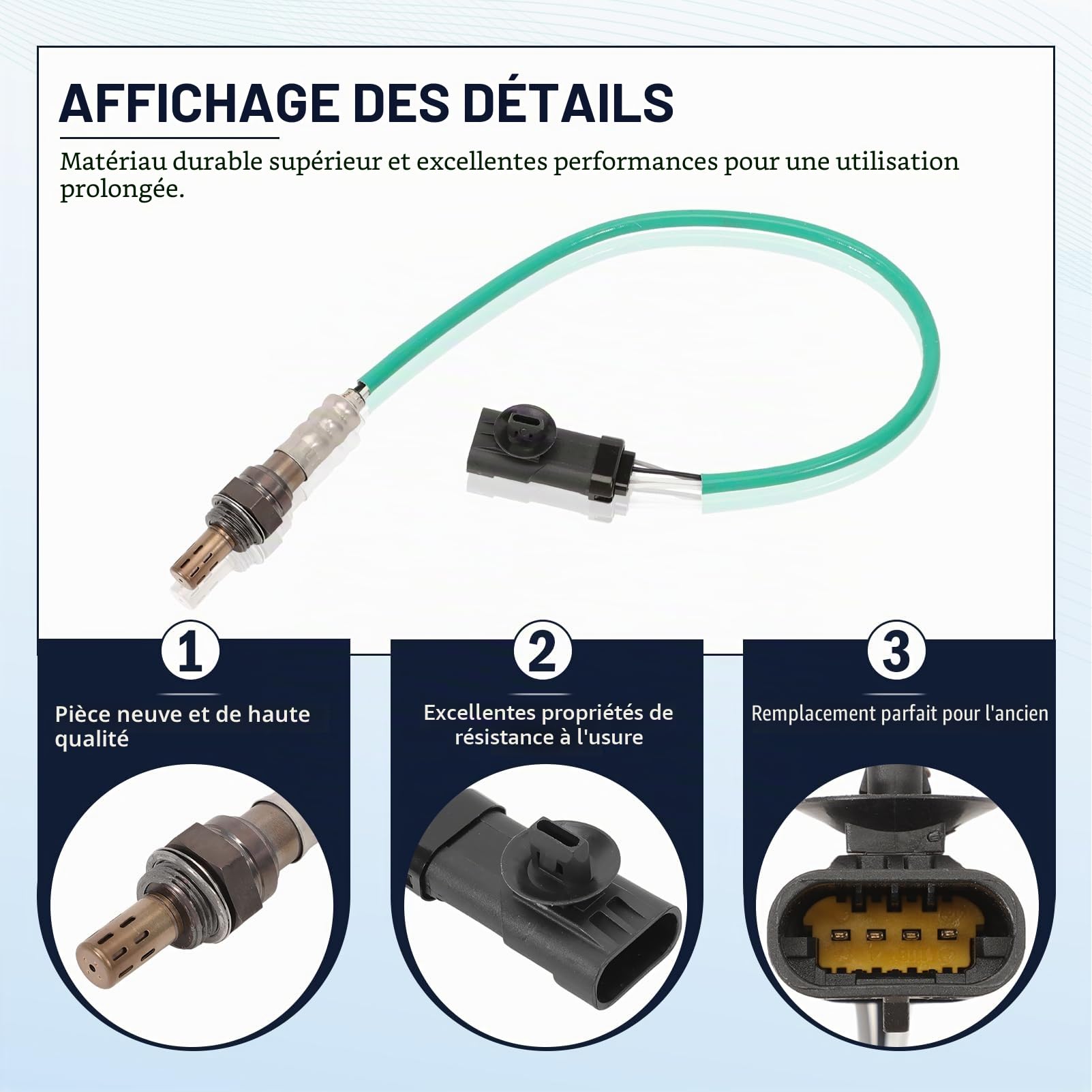 Sonde Lambda pour Clio II 2 BB CB Sonde Lambda Avant Catalyseur pour Duster Logan Sandero Kangoo Modus Capteur D'oxygène 8200052063 9639853680 250-241011