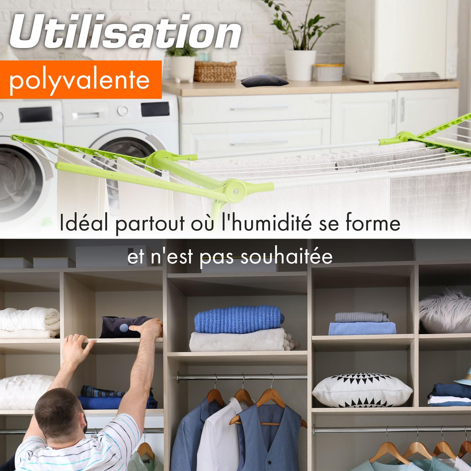Upgrade4cars Déshumidificateur Voiture Réutilisable 2 x 1 Kg | Coussin Anti-Humidité & Sachet Recharge Silice Gel Avec Tapis Antidérapant