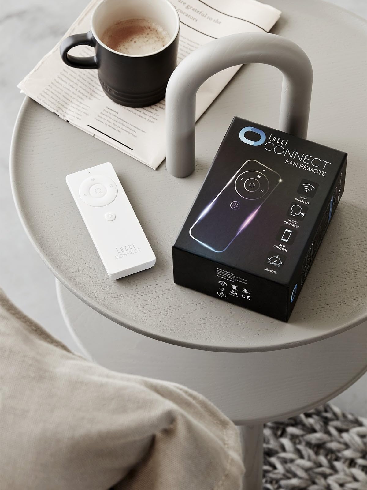 WLAN Fernbedienung Für Deckenventilator – 3 Geschwindigkeiten, 3 Leistungsstufen, Alexa-fähig, Kabelgebunden, Für Innenbereich